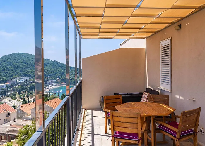 The Panoramic View Penthouse Sweet Petite With Private Parking ドゥブロブニク